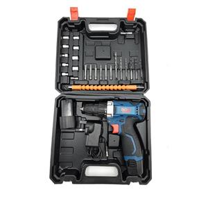 دریل پیچ گوشتی شارژی چکشی باس مدل 18V مجموعه 25 عددی