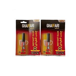 چسب قطره ای غفاری مدل سوپر حجم 3 میلی لیتر بسته 2 عددی