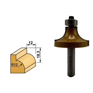 تیغ اوور فرز اتنسی مدل  لبه گرد کن R12 کد 6
