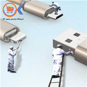 کابل  لایتنینگ  آیفون   شارژ  سریع  الدینیو LDNIO   مدل  LS23   رنگ  طلائی   به  طول 2 متر