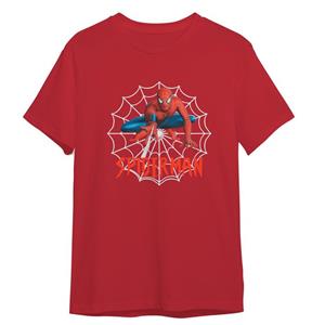 تی شرت استین کوتاه پسرانه مدل مرد عنکبوتی کد 0255 رنگ قرمز 