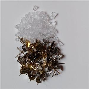 پایه گوشواره میخی و پشت گوشواره  مدل گلان بسته 60 عددی