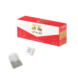 چای سیاه خارجی کیسه ای ساده دو قوچ بسته 25 عددی