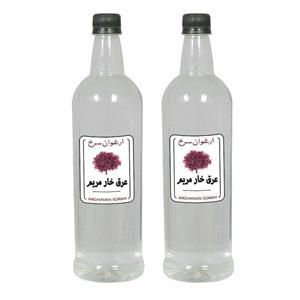 عرق خار مریم ارغوان سرخ - 1 لیتر بسته 2 عددی