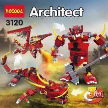 لگو اژدهای قرمز 3*1 مدل Architect Decool 3120
