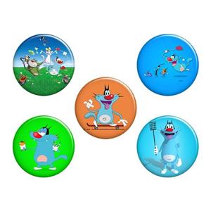 پیکسل ابیگل طرح اوگی و سوسک‌ ها Oggy کد 006 مجموعه 5 عددی