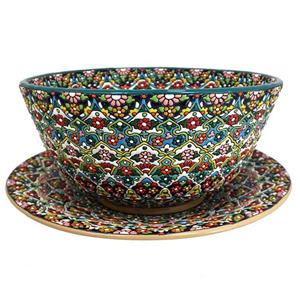 ست کاسه و بشقاب میناکاری کد XL -