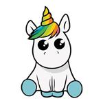 استیکر لپ تاپ طرح unicorn مدل sun03