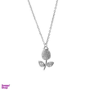 گردنبند نقره زنانه مدل گل رز دست ساز کد 47588 -