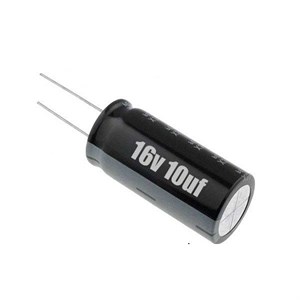 خازن الکترولیت 10 میکروفاراد مدل 16V بسته 10 عددی