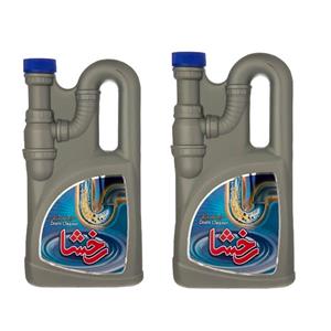 مایع لوله باز کن رخشا مدل A.b حجم 1500 میلی لیتر بسته 2 عددی