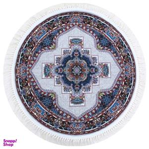 فرش ماشینی مدل دایره طرح ناردون زمینه فیلی