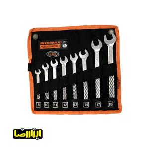 آچار یکسره 8 عددی آیرون مکس سایز 8 تا 19