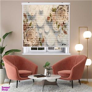 پرده زبرا زیو مدل سیلوئت کد 3D1215 سایز 150x150 سانتی متر