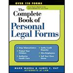 کتاب The Complete Book of Personal Legal Forms اثر Mark Warda and James Ray انتشارات Sphinx Publishing