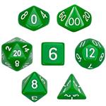 تاس بازی ویز دایس مدل Solid Green بسته 7 عددی
