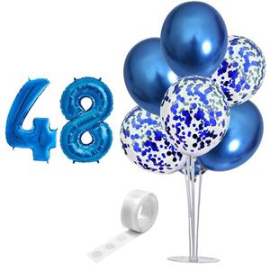 بادکنک آرایی مستر تم طرح کروم شیشه ای پولکی کد 48 بسته 11 عددی