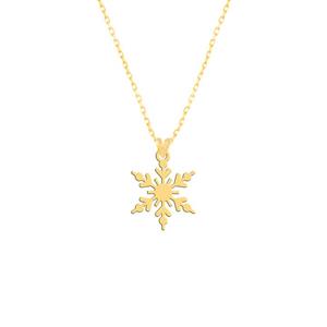 گردنبند طلا 18 عیار زنانه فرشته مدل برف   WNLZ-000551 -