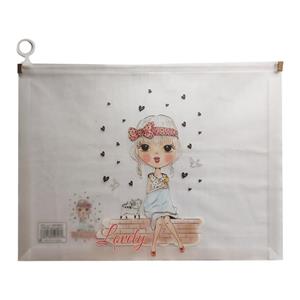 پوشه مدل زیپ دار طرح دخترک