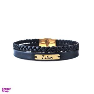 دستبند طلا 18 عیار مردانه لیردا مدل اسم ادریس کد 040 X -