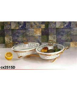 سوفله خوری چینی زنبوری بیضی دوقلو CX2515D