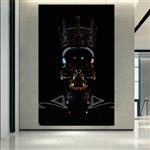 تابلو بوم طرح جمجمه مدل Dark Skull With Crown  کد AR3034