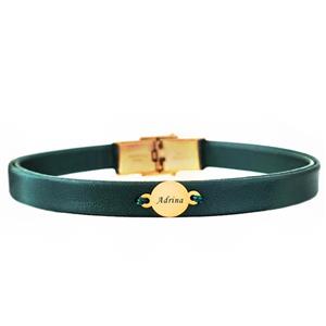 دستبند طلا 18 عیار زنانه لیردا مدل اسم ادرینا Bgh024 