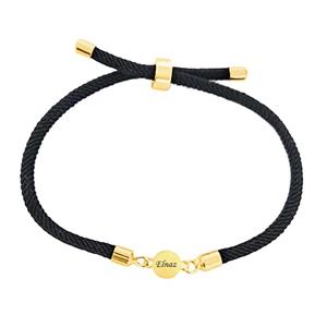 دستبند طلا 18 عیار زنانه لیردا مدل اسم الناز -