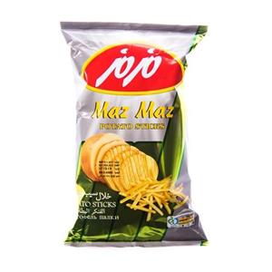 چیپس سیب‌زمینی خلالی 180 گرمی مزمز