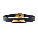 دستبند طلا 18 عیار زنانه لیردا مدل اسم آلما