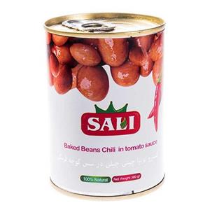 کنسرو لوبیا چیتی در سس گوجه فرنگی 380 گرمی سالی