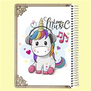 دفتر نقاشی مدل یونیکورن موزیکال کد N003