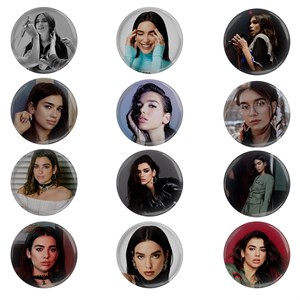 پیکسل مدل دوآ لیپا خواننده کد S3-12 مجموعه 12 عددی