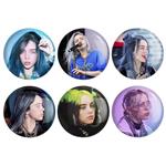 مگنت خندالو طرح بیلی آیلیش Billie Eilish کد 1096B مجموعه 6 عددی