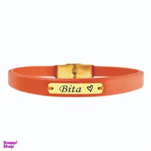 دستبند طلا 18 عیار زنانه لیردا مدل اسم بیتا -