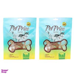 تشویقی سگ پت پرایز مدل Beef Trachea وزن 50 گرم بسته 2 عددی