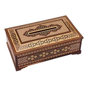 جعبه دستمال کاغذی خاتم کاری مدل 439