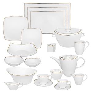 سرویس غذاخوری 164 پارچه اف ام مدل Germany Vierkanten کد 16624  18 نفره FM Vierkanten Code 17140 Complete Dinnerware Set 164 Pcs  18 Pepole