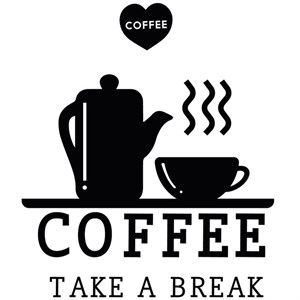 استیکر چوبی ژیوار طرح COFFEE -