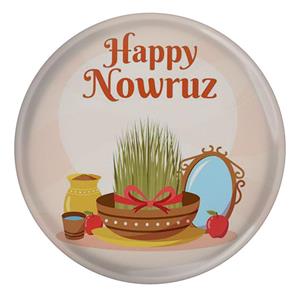 مگنت مدل S12718 طرح سفره هفت سین عید نوروز و سیب و سبزه
