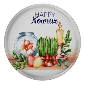 مگنت مدل S12723 طرح ماهی سفره هفت سین عید نوروز و سبزه
