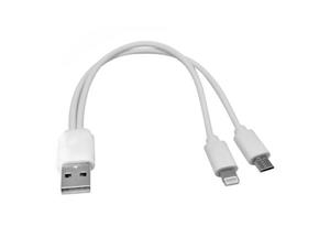 کابل تبدیل USB به microUSB  و لایتنینگ تسکو مدل TC-A28 طول 0.2 متر TSCO TC-A28 USB to microUSB and Lightning Cable 0.2m