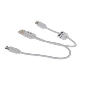 کابل تبدیل USB به microUSB  و لایتنینگ تسکو مدل TC-A28 طول 0.2 متر TSCO TC-A28 USB to microUSB and Lightning Cable 0.2m
