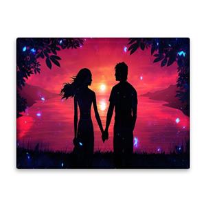 کاشی اطلس آبی طرح غروب آفتاب و ساحل  مدل L6373