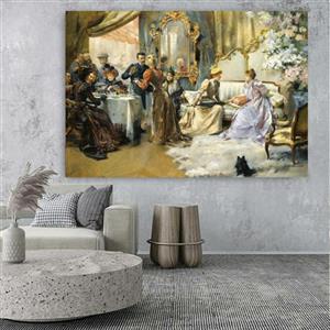تابلو بوم طرح فرانسوی مدل مهمانی سلطنتی کد PB394