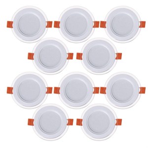 پنل ال ای دی 7 وات شاهچراغ مدل دورشیشه طرح رونیکا مجموعه 10 عددی