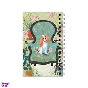 دفترچه یادداشت مدل to do list طرح سگ خوشحال و مبل در بین گلها کد 9179711