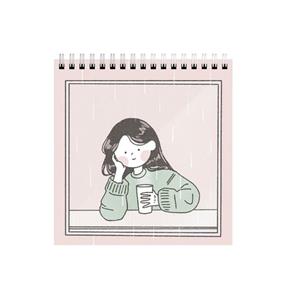 دفتر طراحی مدل  دختر و باران و نوشیدنی کد 4920157