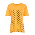 تی شرت آستین کوتاه زنانه جوتی جینز مدل یقه گرد کد 1551260 رنگ نارنجی
