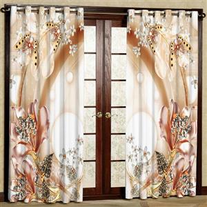 پرده مدل گل نگین دار مخمل پانچی کد 4538 سایز 200x140 سانتی متر